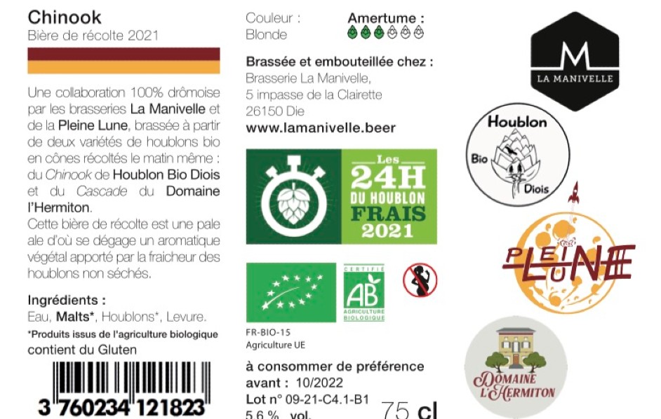 Chinook, une bière de récolte de collaboration 100% drômoise